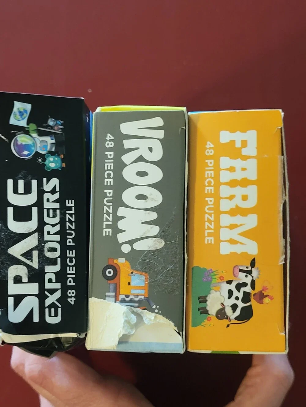 Master Kids Pieces Puzzle Farm Vroom Space Explorers Games Puzzles Lot Of 3